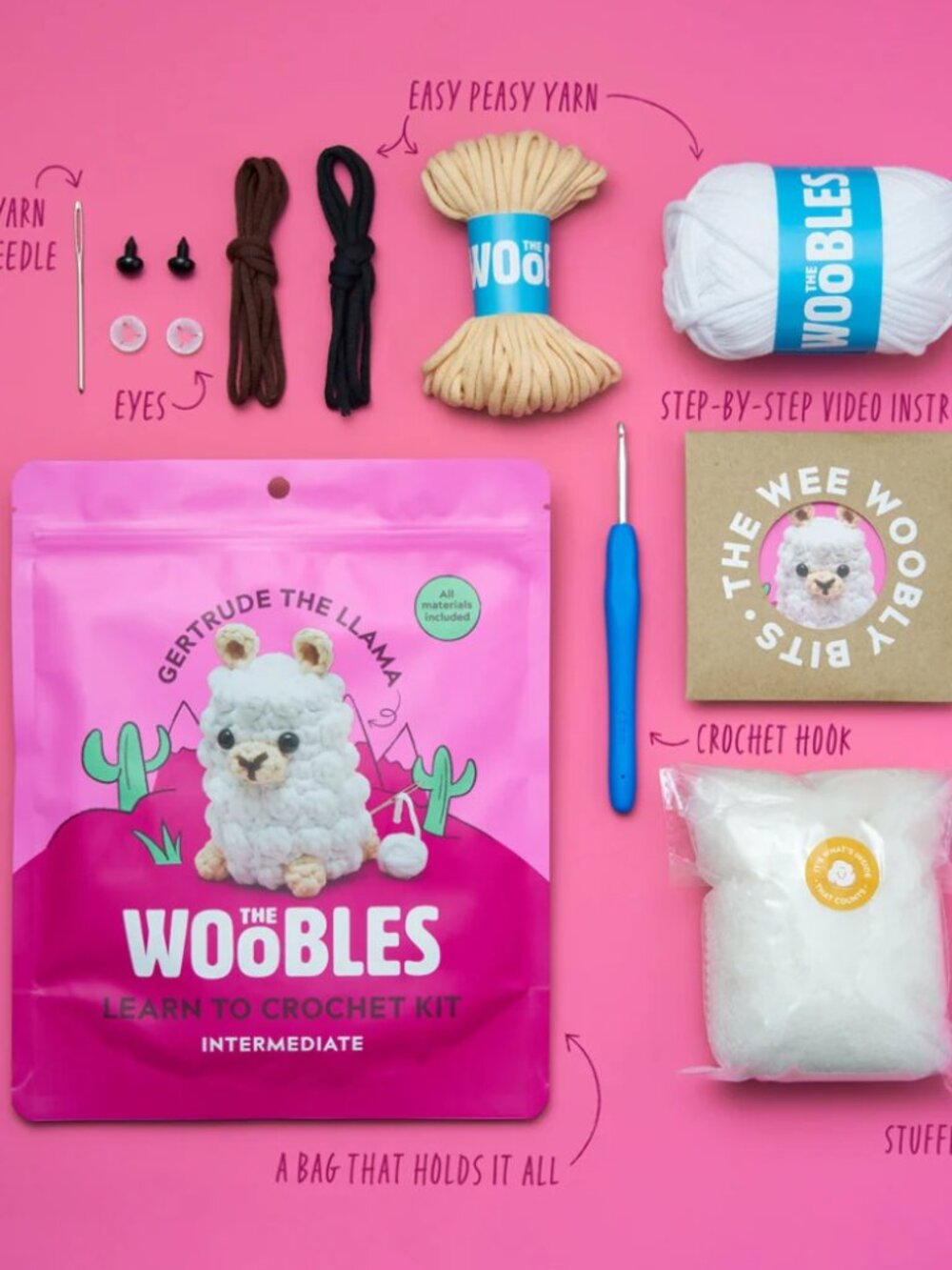 New Woobles Gertrude The Llama Crochet Kit